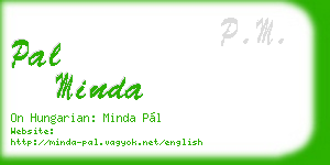 pal minda business card